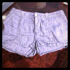 Blue linen shorts by free people